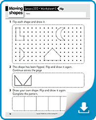 Moving Shapes free grade 2 math Worksheets